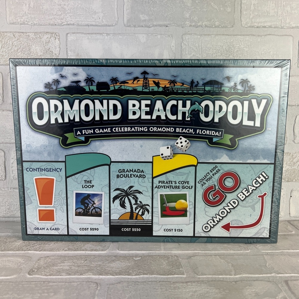 Ormond Beach Opoly Monopoly Board Game Florida Local Volusia County SEALED New